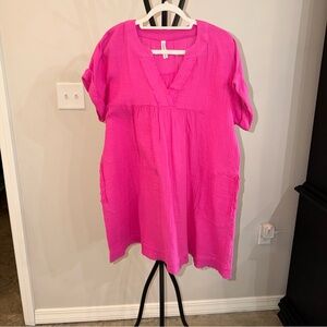 Zenana Outfitters Fuchsia Tunic Top
